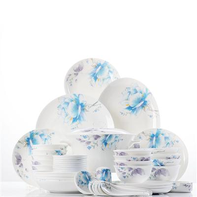 尻逼视频网站48头聆听花开骨瓷礼品餐具套装